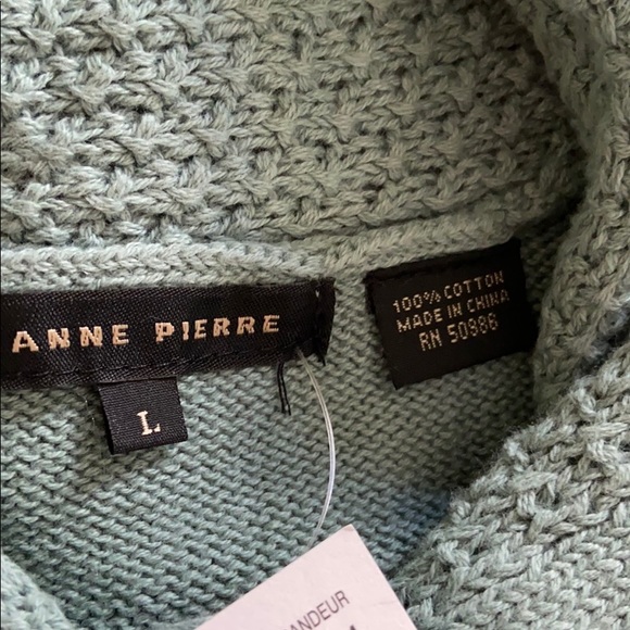 Vintage Jeanne Pierre Seafoam Cowl Neck Sweater - Picture 7 of 13